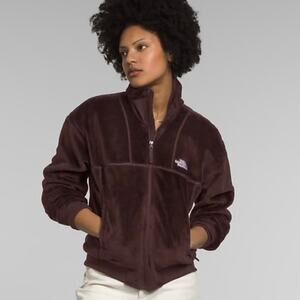 The North Face Women's Osito Lux Full-Zip Fleece Jacket Brown Extra Small XS